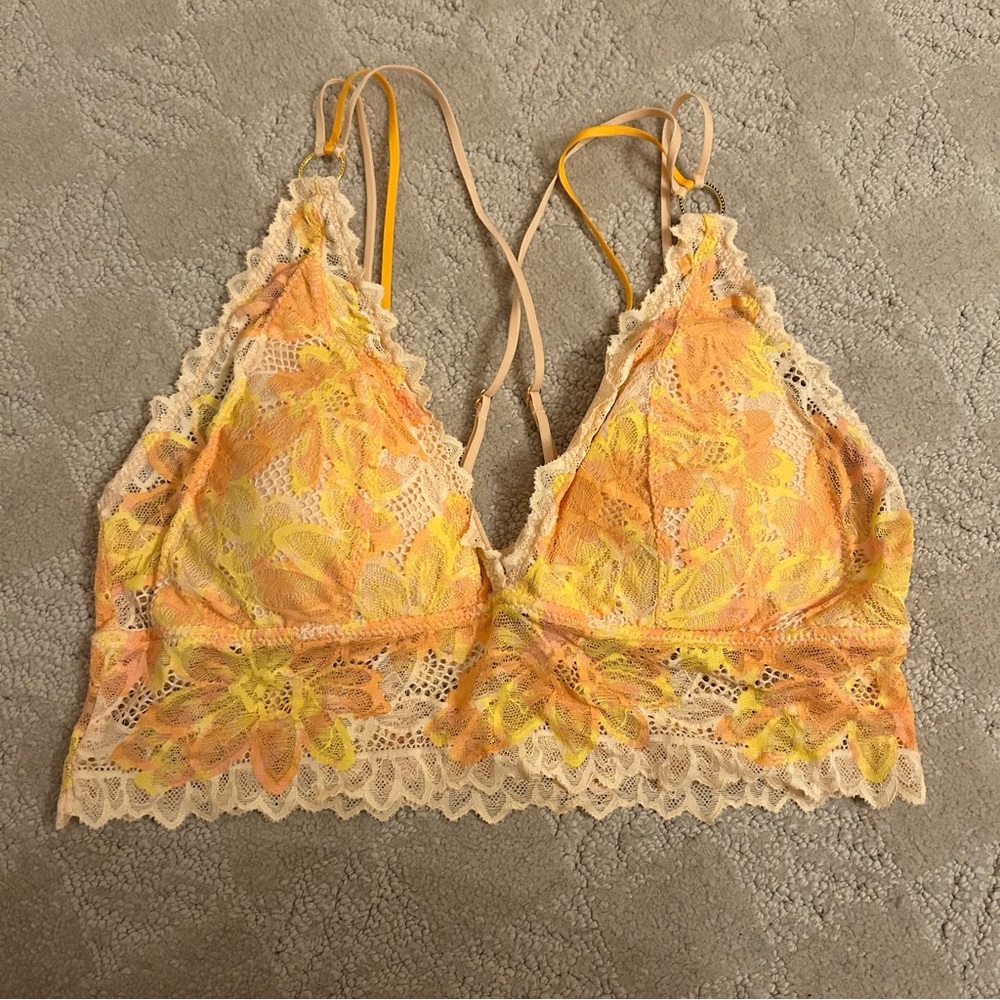 Aerie Sunkissed Lace Padded Plunge Bralette - Picture 4 of 7